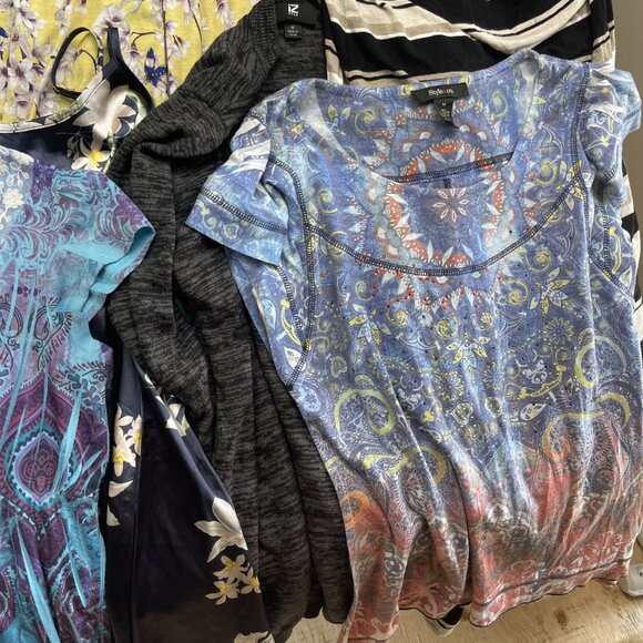 Lot x10+ Women's Boho Floral Summer Tops & Dresses Size M Medium Casual Color - Picture 5 of 12